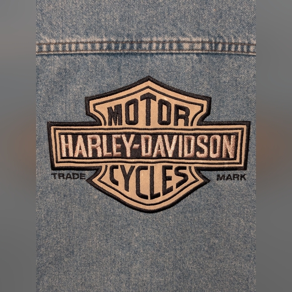 Harley Davidson Denim Vest - Picture 4 of 11